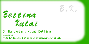 bettina kulai business card